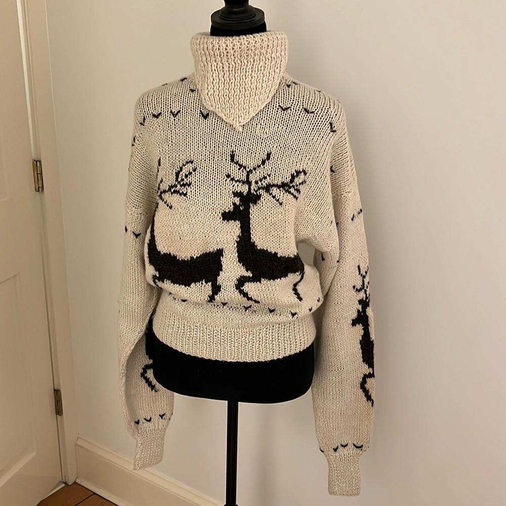 COPY - Nanel’s Design 100% Alpaca Wool Sweater, beige/brown size S